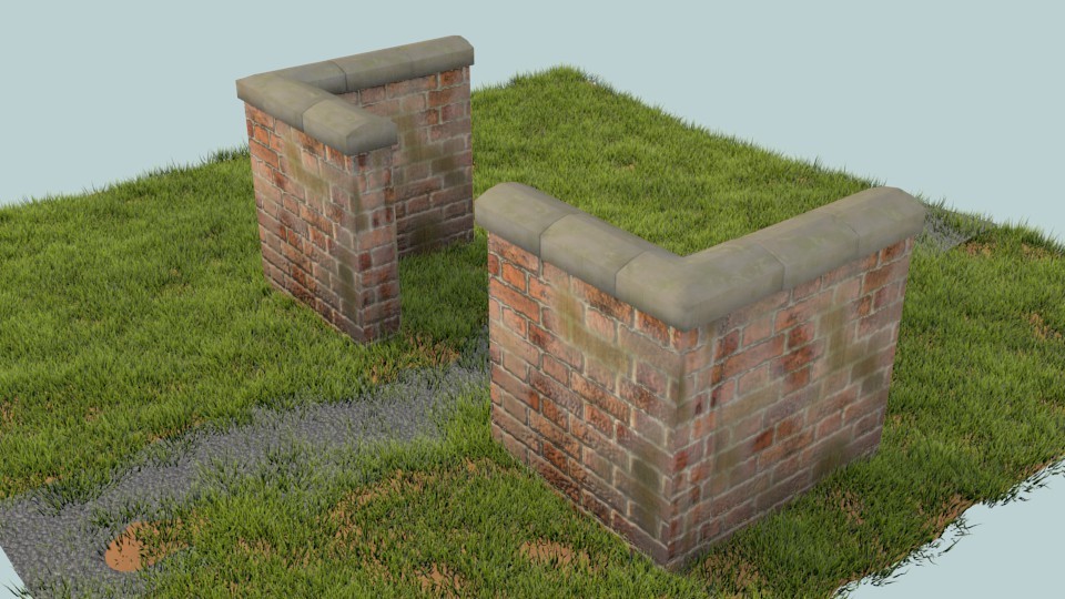 Brick Wall with Array Modifiers preview image 1